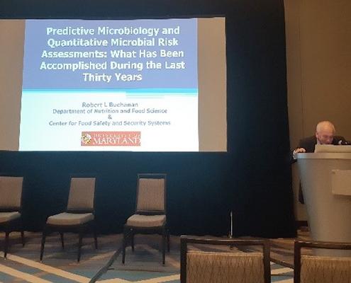 Bob Buchanan presented “Predictive Microbiology and Quantitative Microbial Risk Assessments (QMRA), what has been accomplished during the last thirty years”.